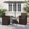 Sitzkissen 2 pcs Anthrazit 47 x 36 x 2 cm Polyester