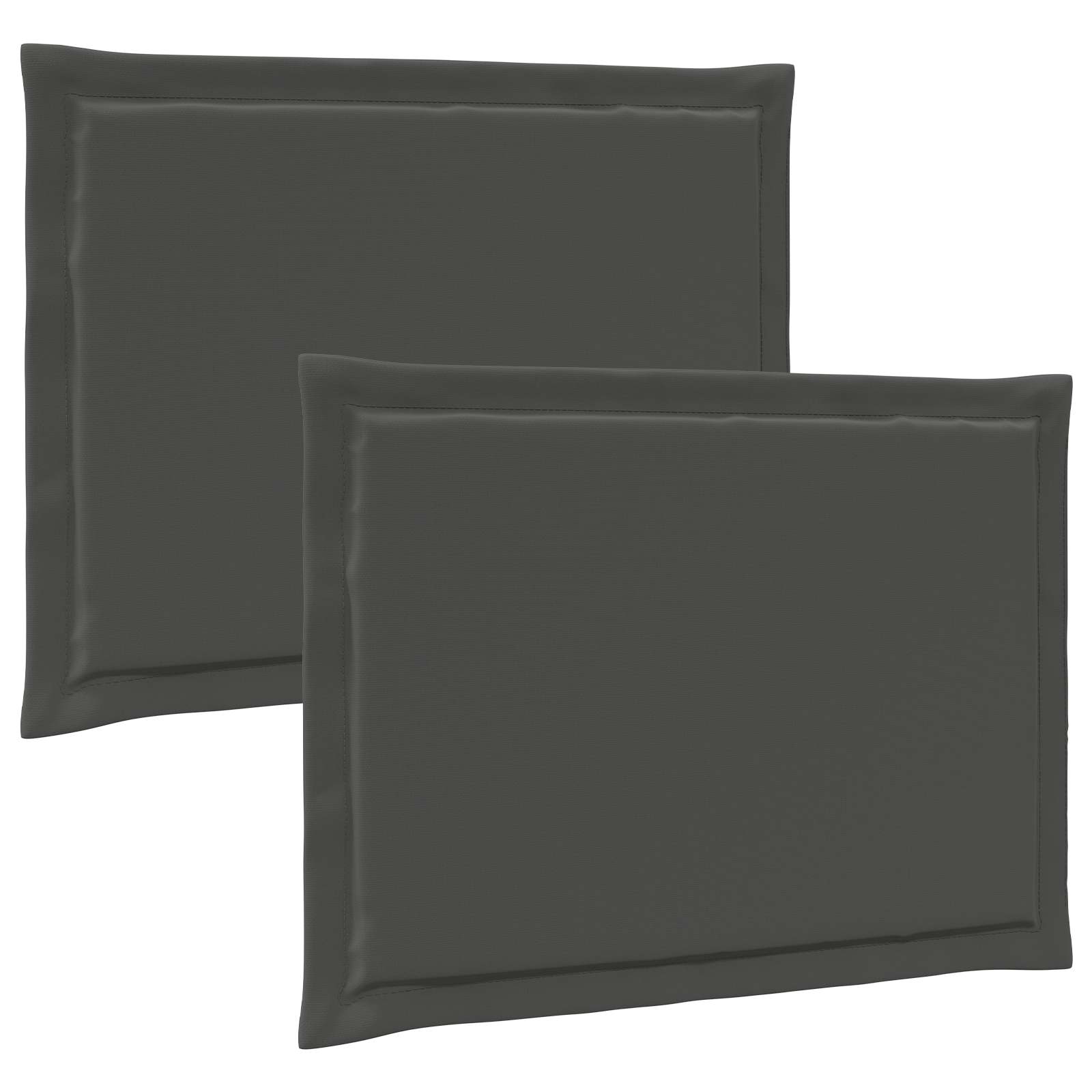Sitzkissen 2 pcs Anthrazit 47 x 36 x 2 cm Polyester