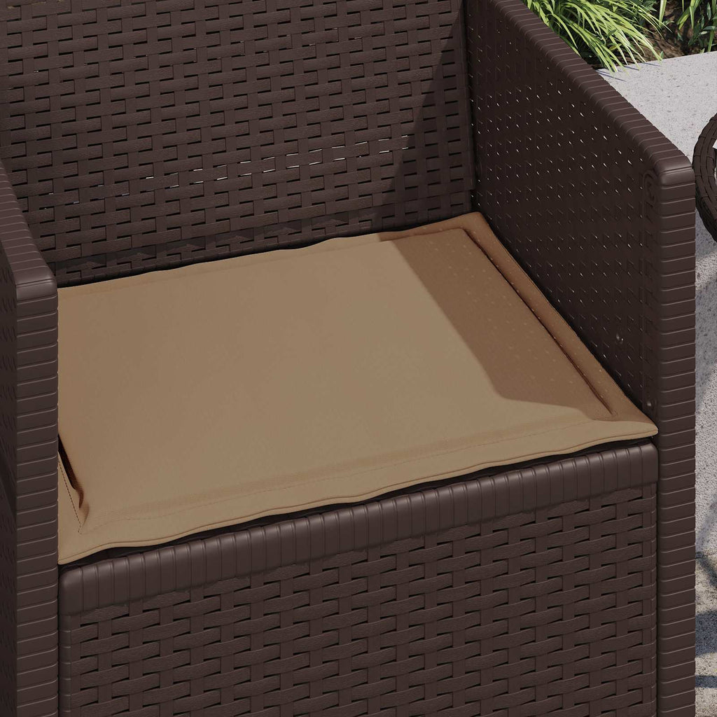 Sitzkissen 2 pcs Taupe 47 x 36 x 2 cm Polyester