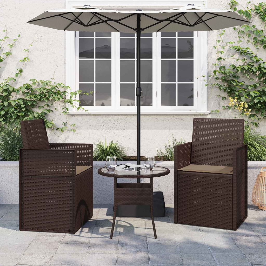 Sitzkissen 2 pcs Taupe 47 x 36 x 2 cm Polyester