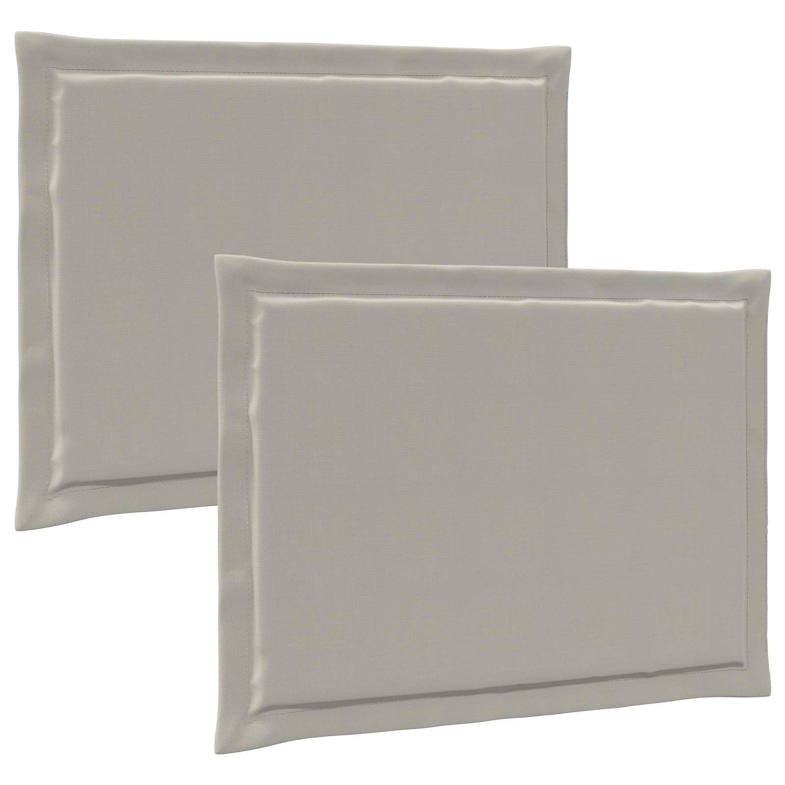 Sitzkissen 2 pcs Hellgrau 47 x 36 x 2 cm Polyester