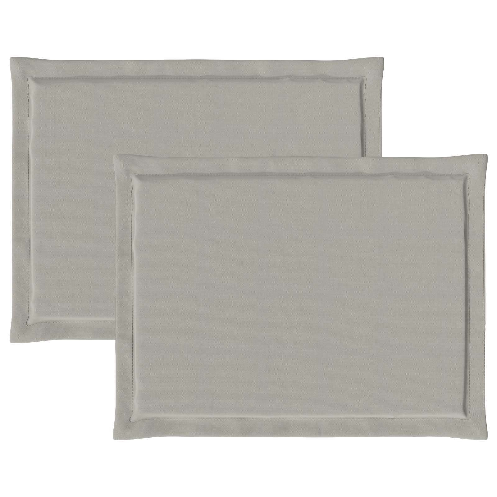 Sitzkissen 2 pcs Hellgrau 47 x 36 x 2 cm Polyester