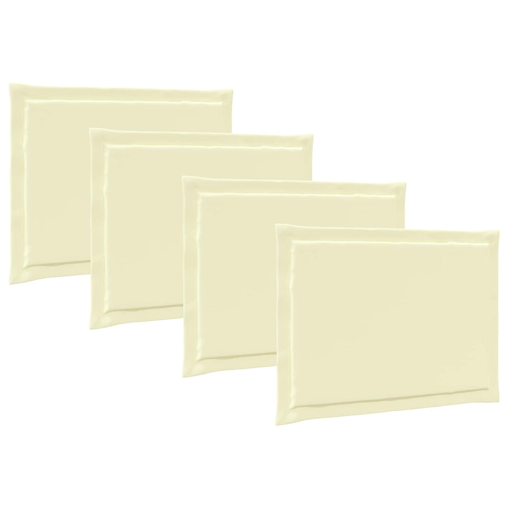 Sitzkissen 4 pcs Creme 47 x 36 x 2 cm Polyester