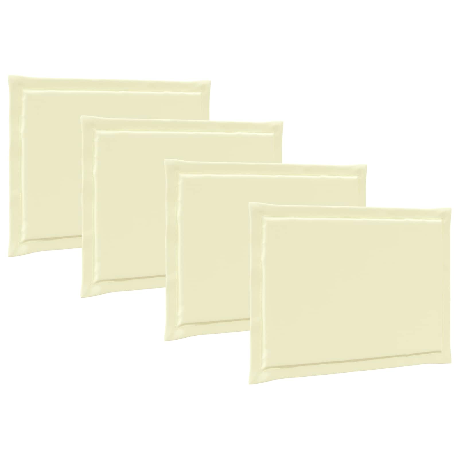 Sitzkissen 4 pcs Creme 47 x 36 x 2 cm Polyester