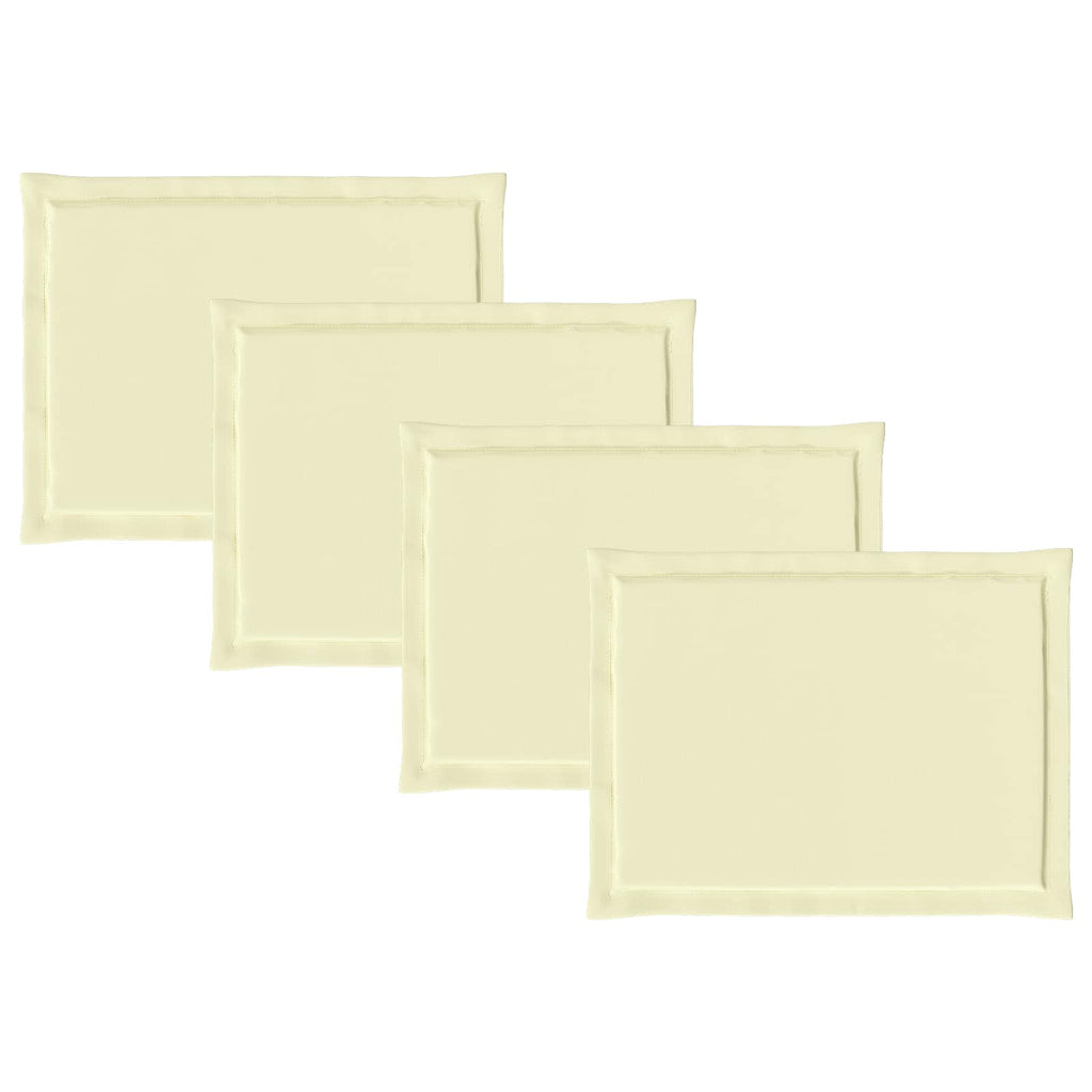 Sitzkissen 4 pcs Creme 47 x 36 x 2 cm Polyester