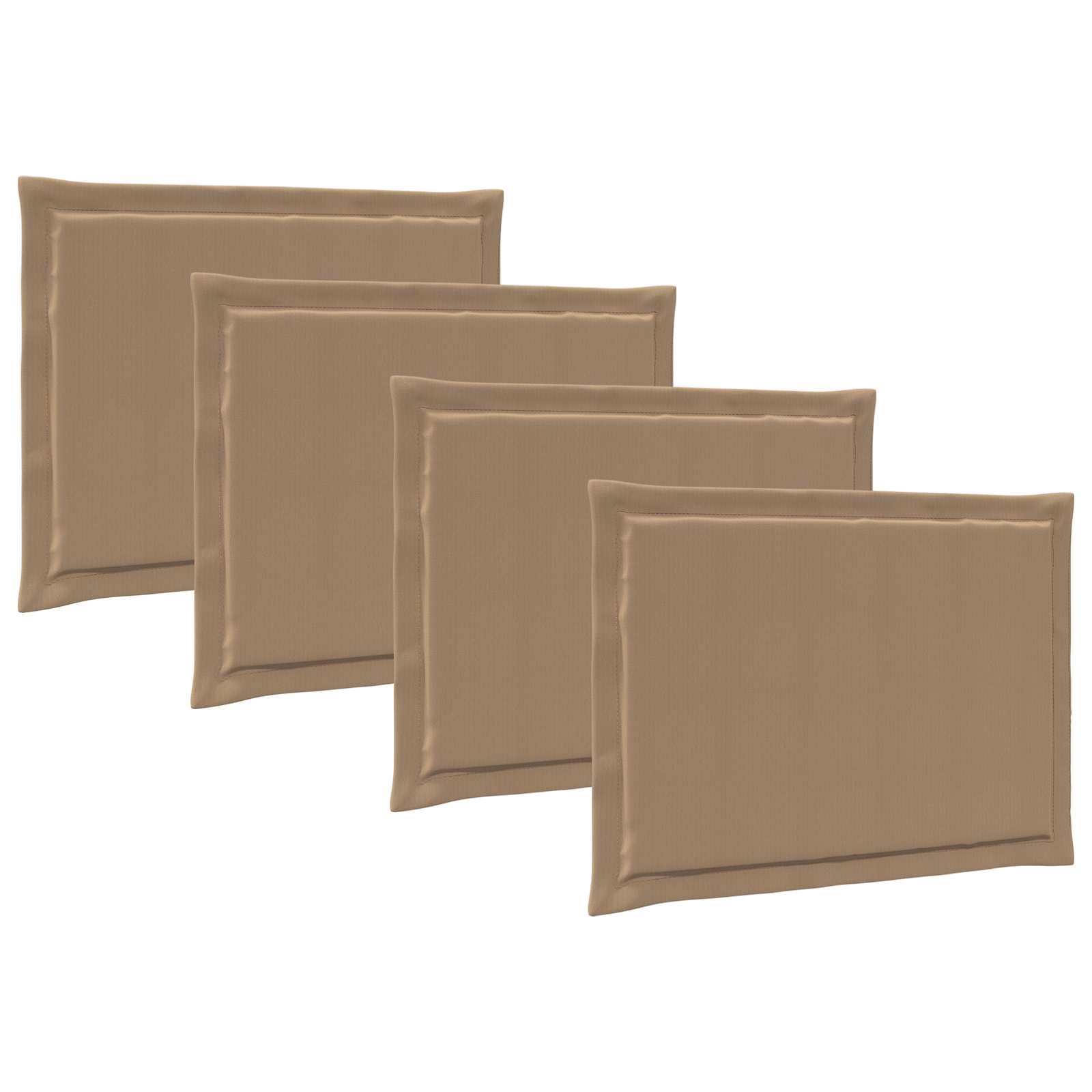 Sitzkissen 4 pcs Taupe 47 x 36 x 2 cm Polyester