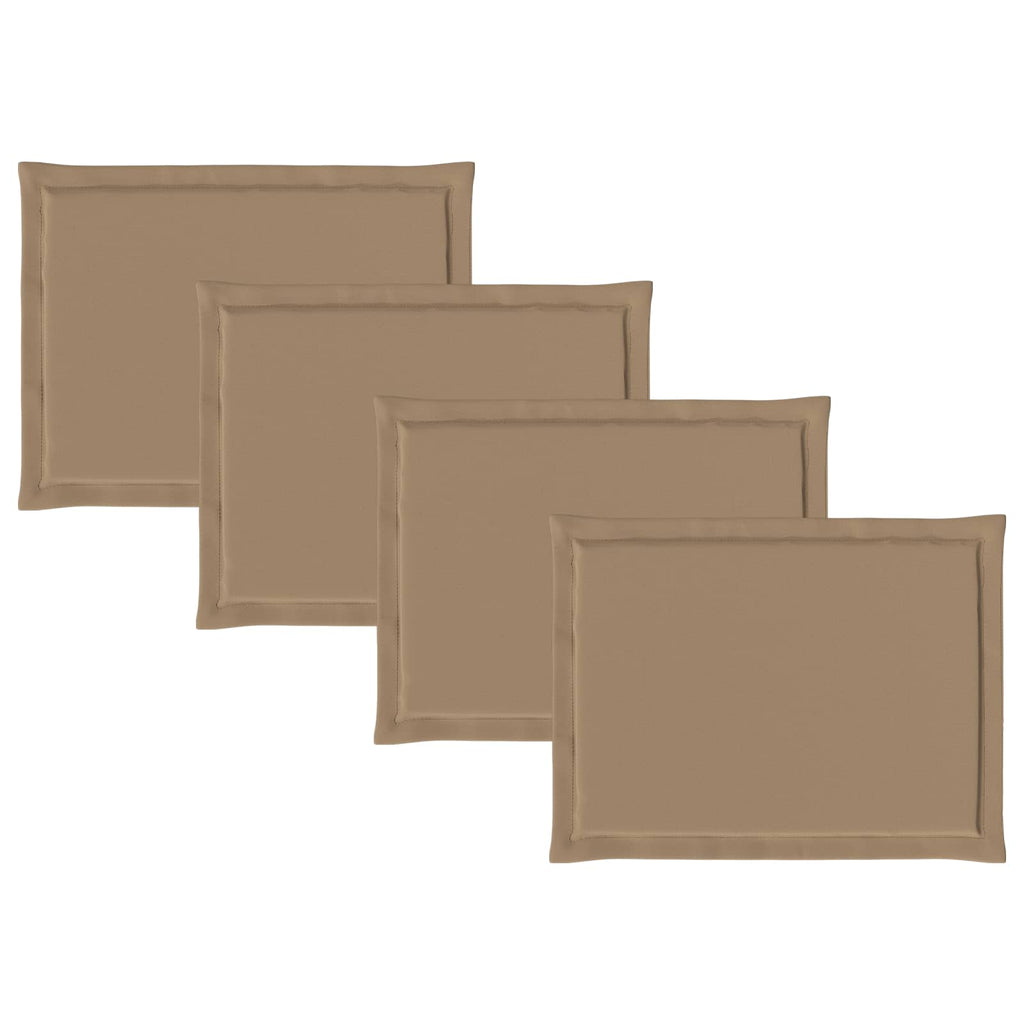 Sitzkissen 4 pcs Taupe 47 x 36 x 2 cm Polyester