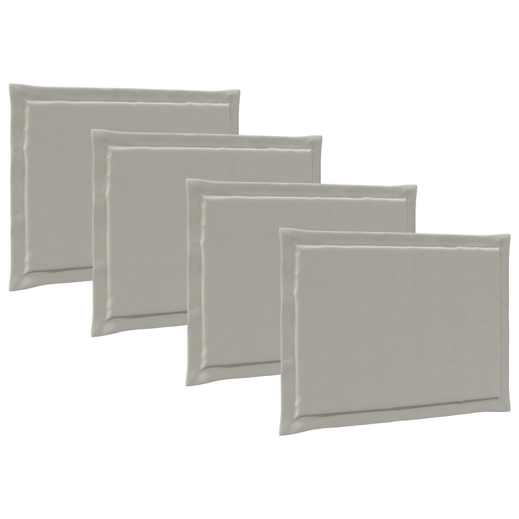 Sitzkissen 4 pcs Hellgrau 47 x 36 x 2 cm Polyester