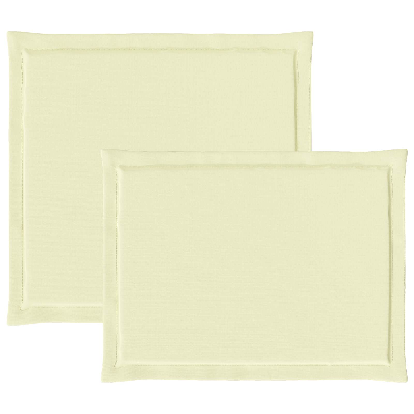 Sitz- und Rückenkissen 2 pcs Creme 47 x 45 x 2 cm Polyester