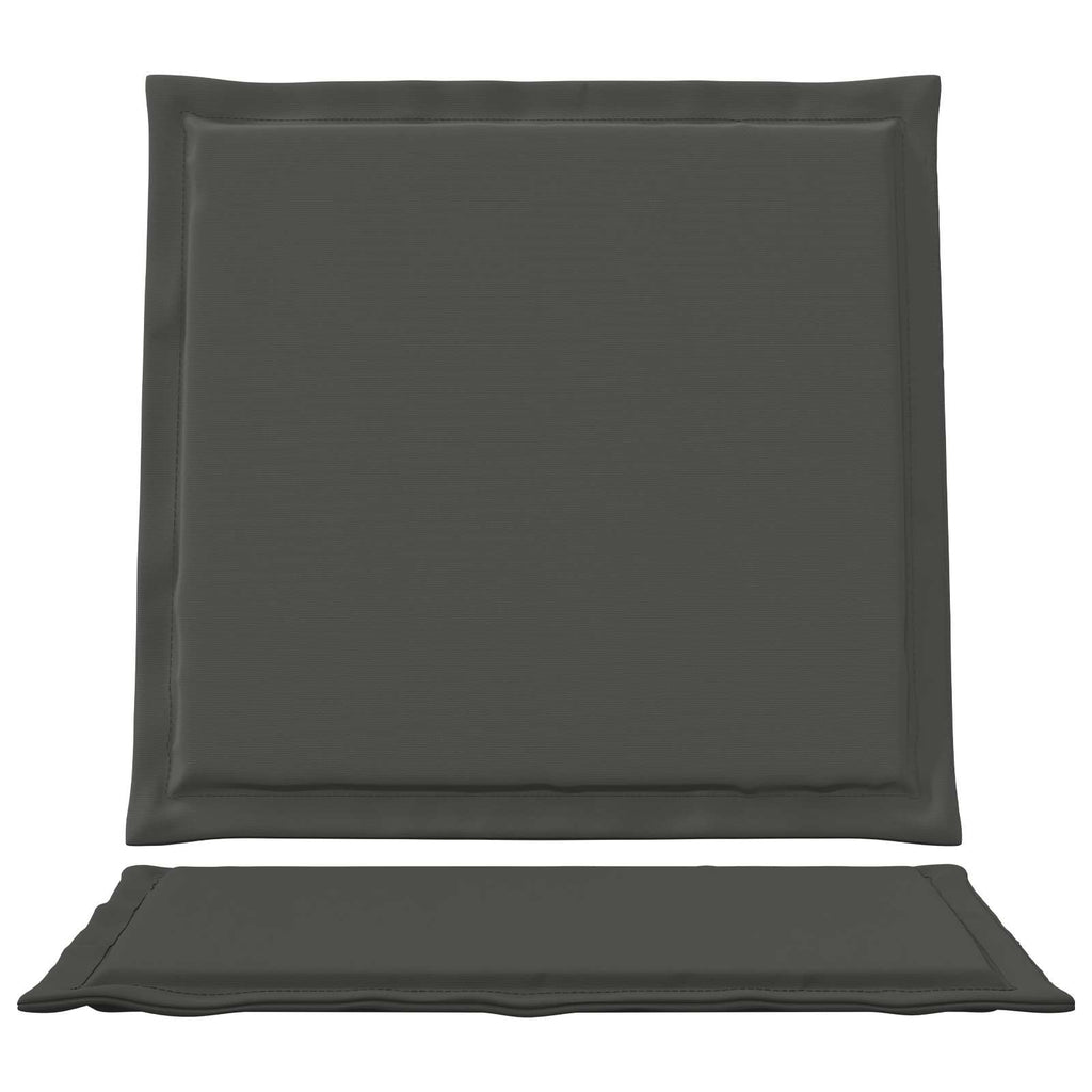 Sitz- und Rückenkissen 2 pcs Anthrazit 47 x 45 x 2 cm Polyester