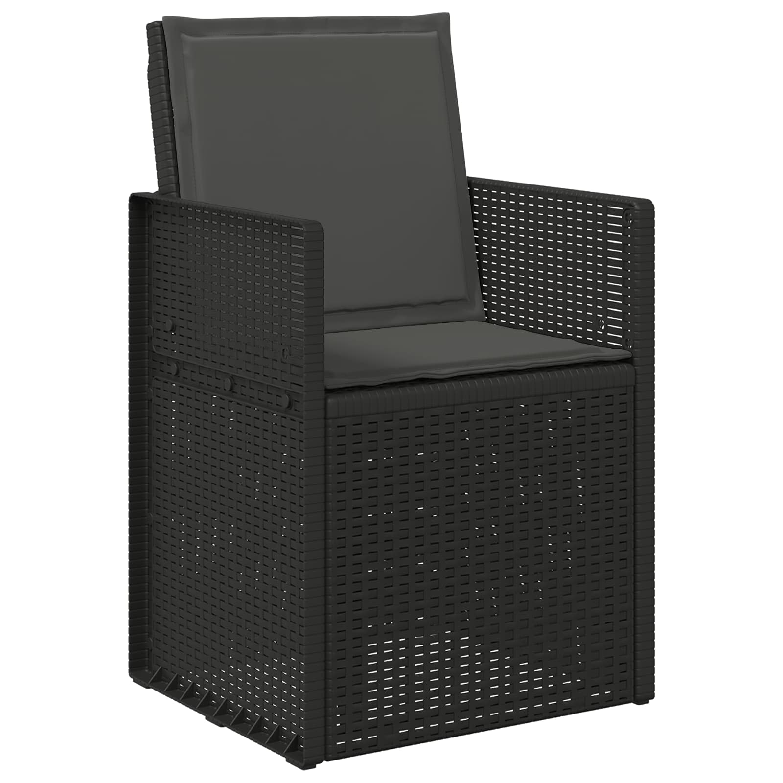 Sitz- und Rückenkissen 2 pcs Anthrazit 47 x 45 x 2 cm Polyester