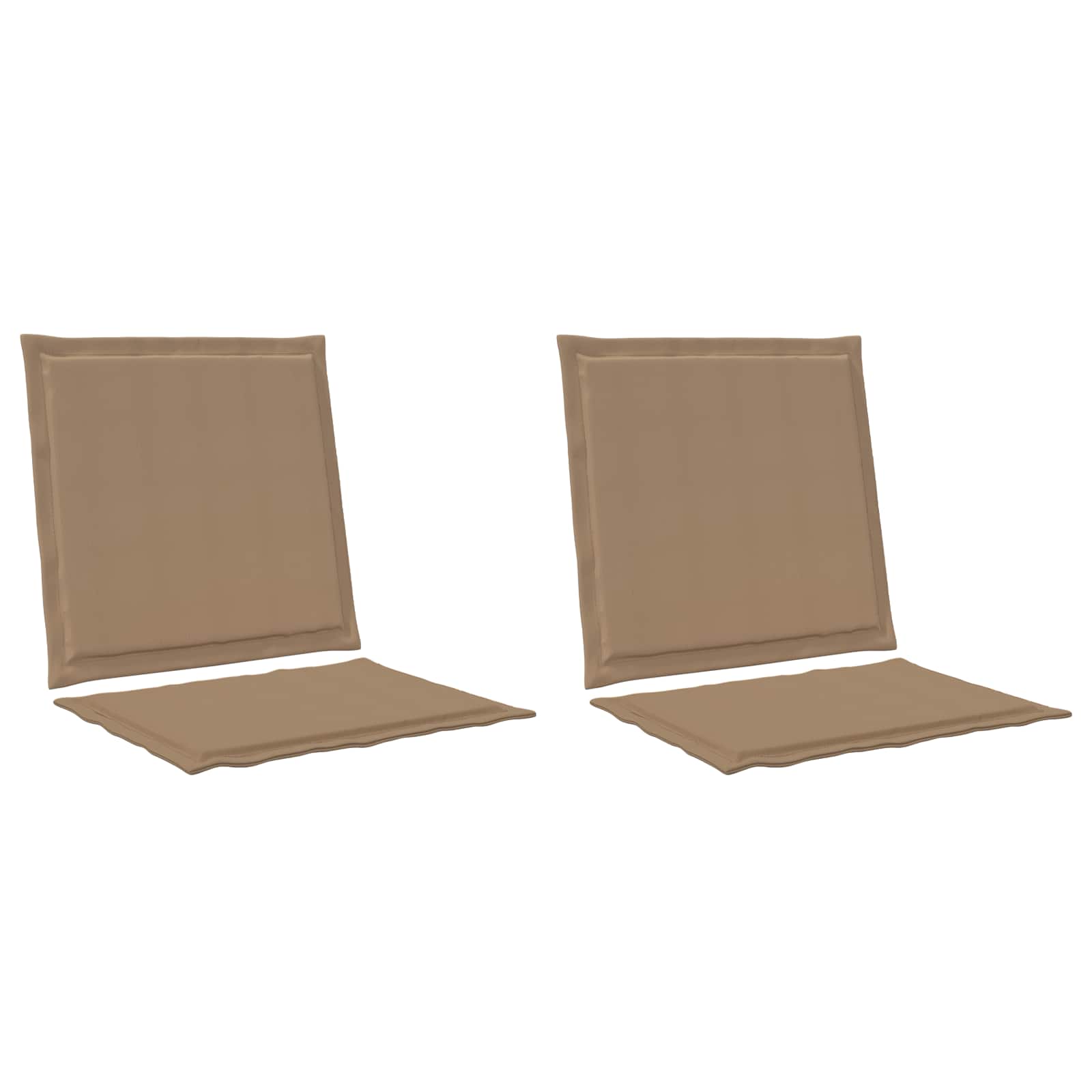 Sitz- und Rückenkissen 2 pcs Taupe 47 x 45 x 2 cm Polyester