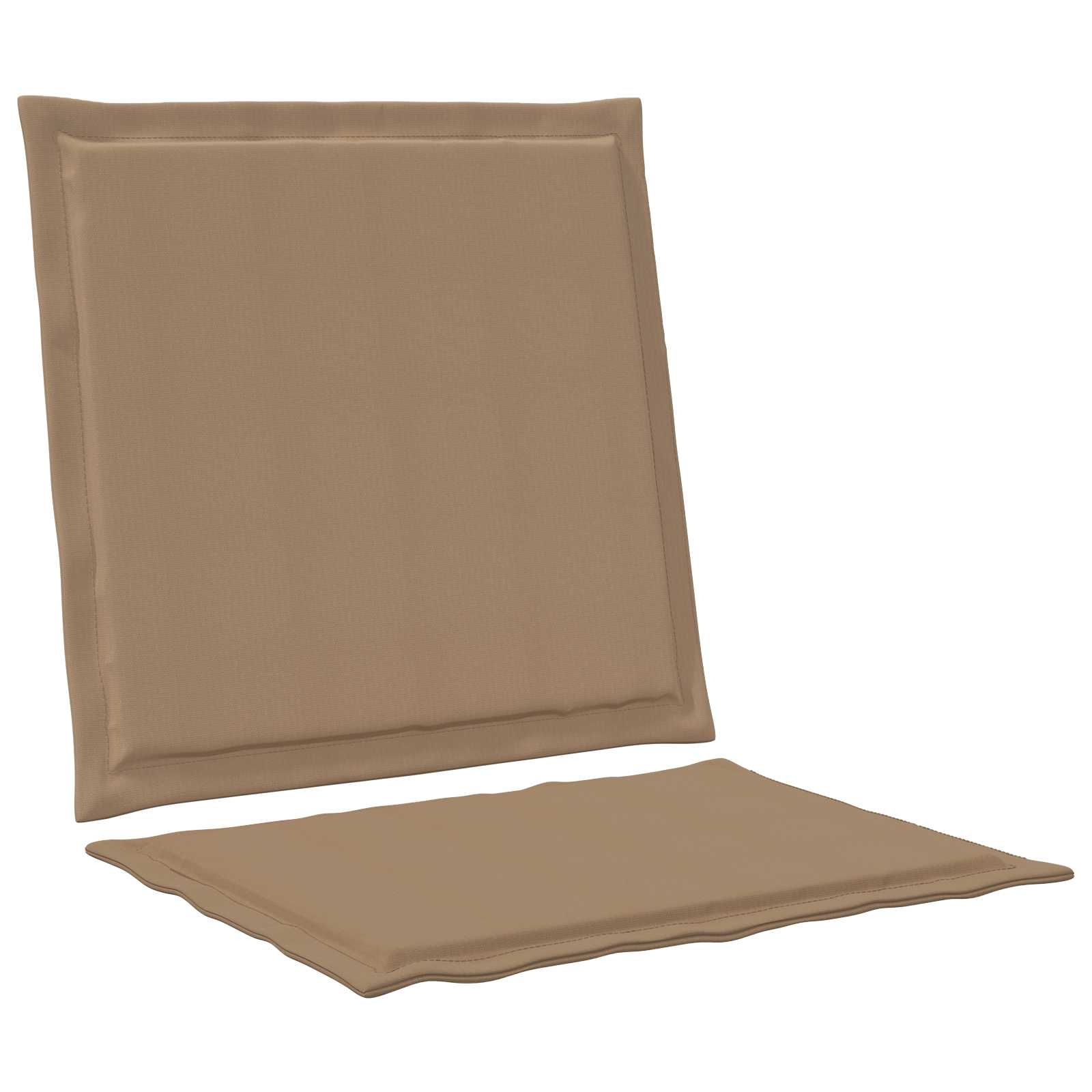 Sitz- und Rückenkissen 2 pcs Taupe 47 x 45 x 2 cm Polyester