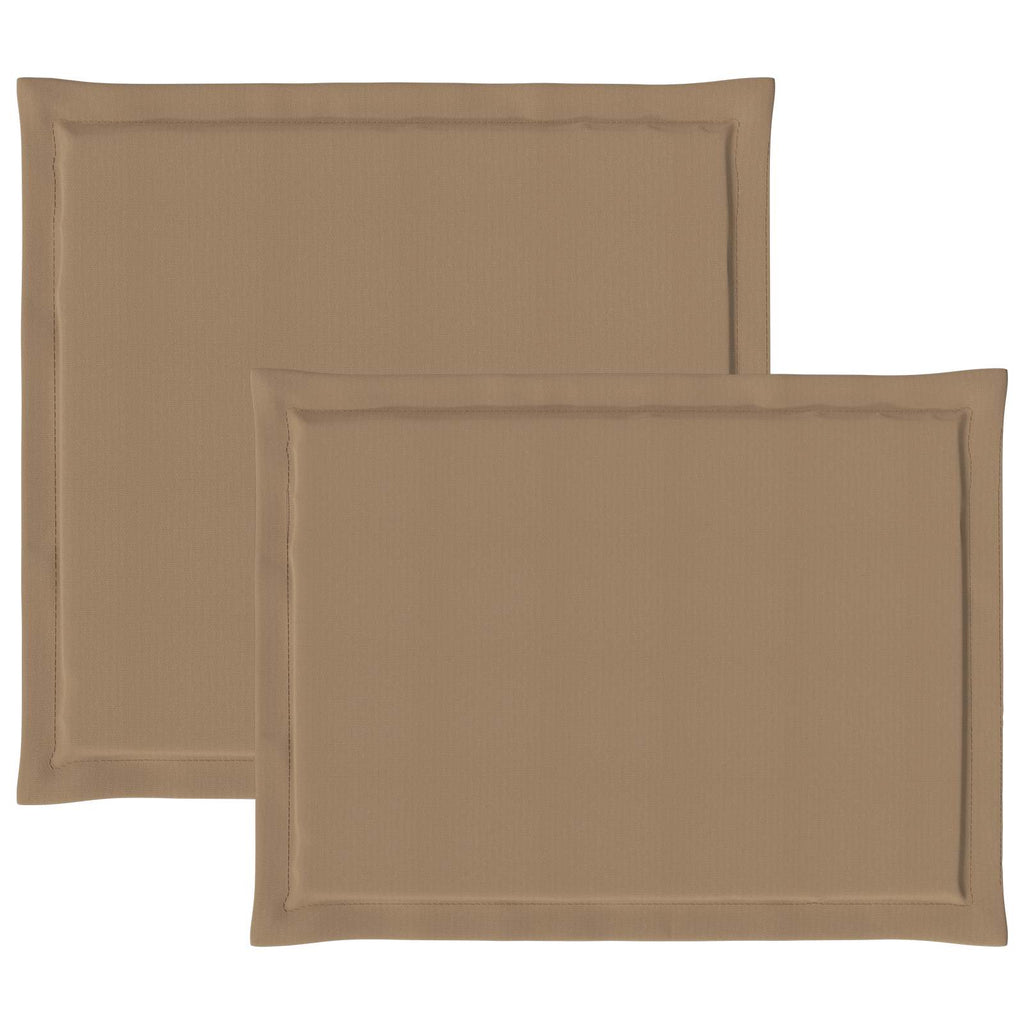 Sitz- und Rückenkissen 2 pcs Taupe 47 x 45 x 2 cm Polyester