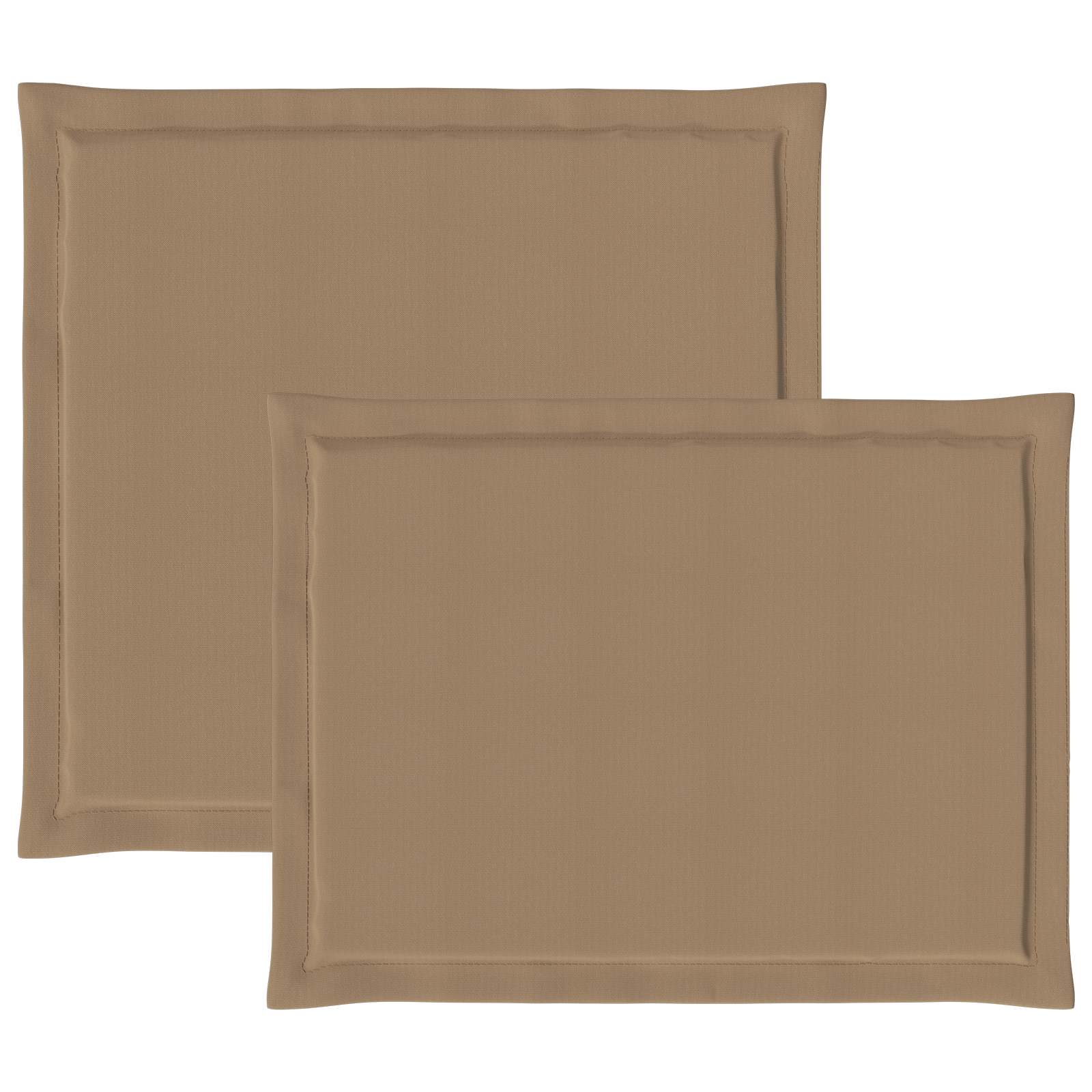 Sitz- und Rückenkissen 2 pcs Taupe 47 x 45 x 2 cm Polyester