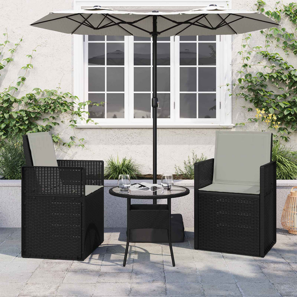 Sitz- und Rückenkissen 2 pcs Hellgrau 47 x 45 x 2 cm Polyester