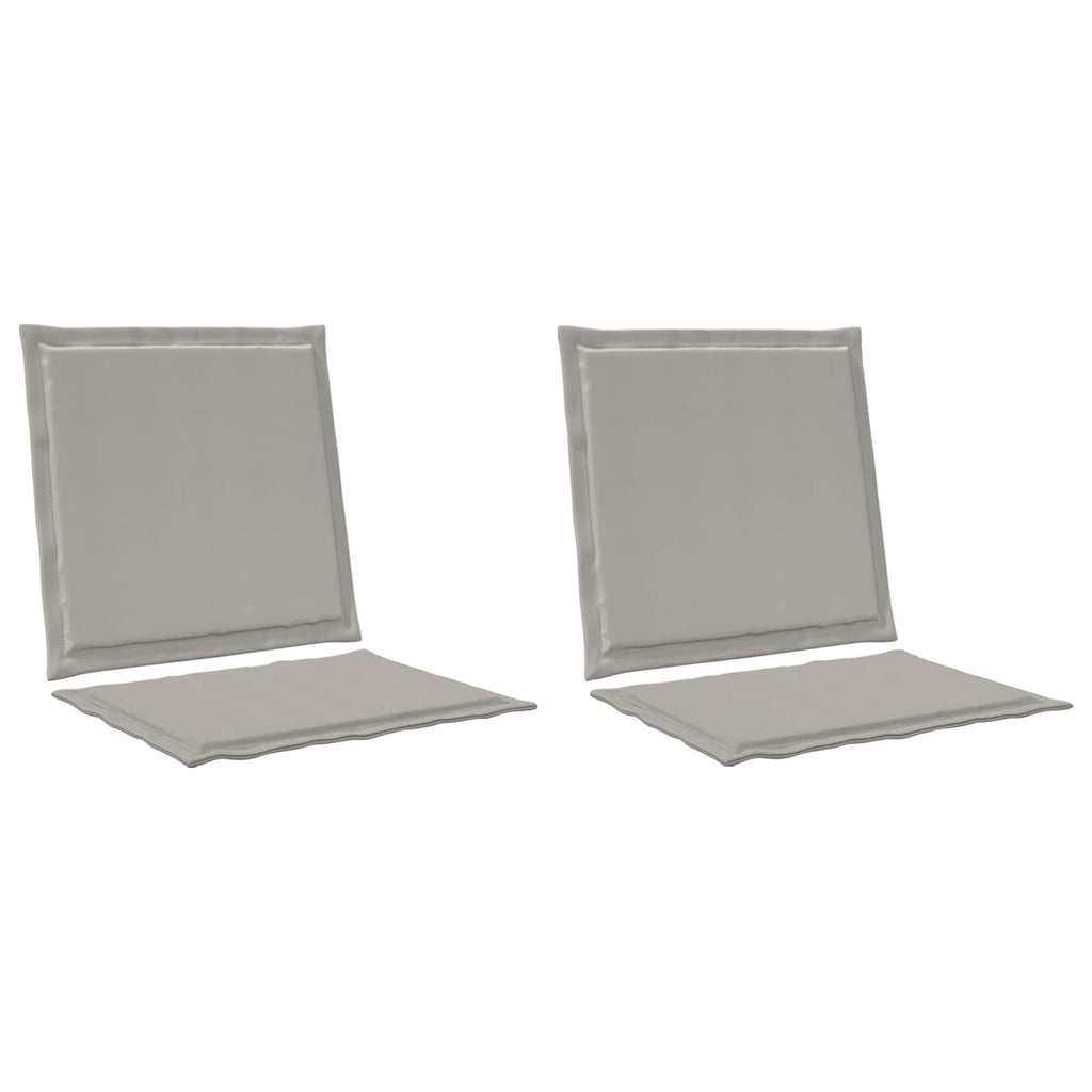 Sitz- und Rückenkissen 2 pcs Hellgrau 47 x 45 x 2 cm Polyester