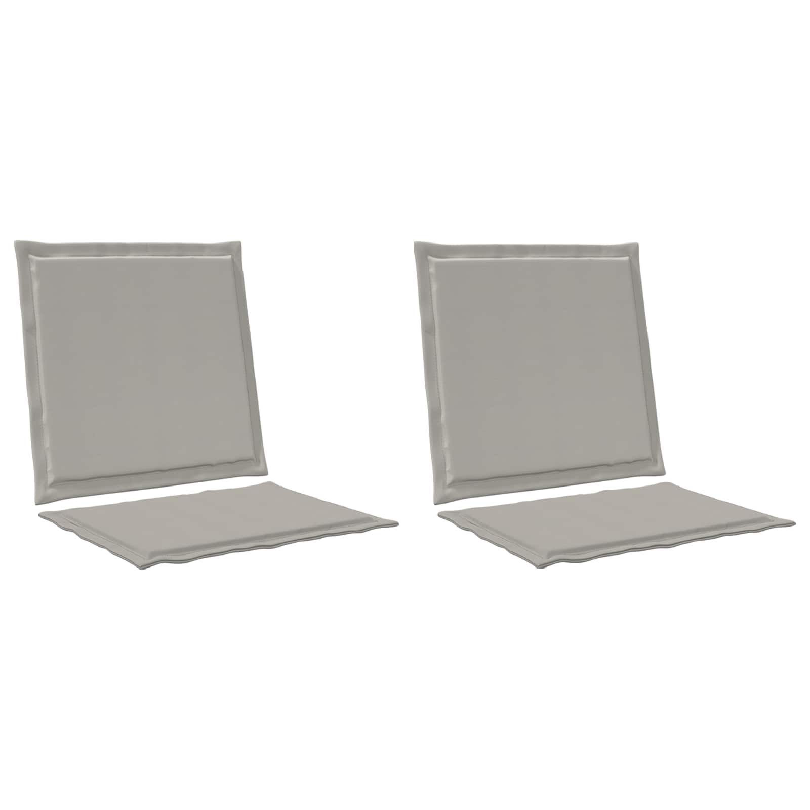 Sitz- und Rückenkissen 2 pcs Hellgrau 47 x 45 x 2 cm Polyester