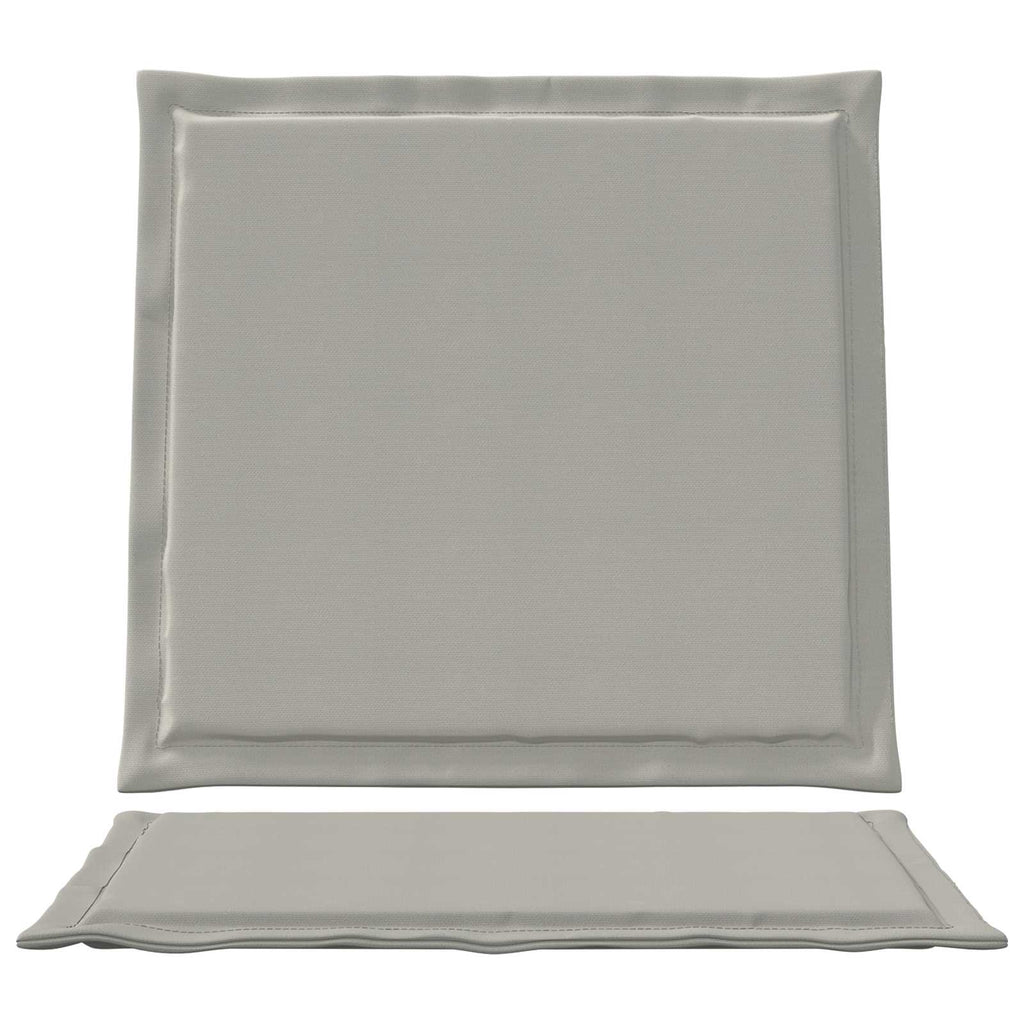Sitz- und Rückenkissen 2 pcs Hellgrau 47 x 45 x 2 cm Polyester