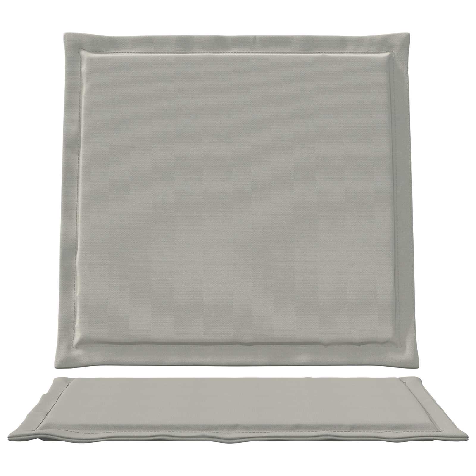 Sitz- und Rückenkissen 2 pcs Hellgrau 47 x 45 x 2 cm Polyester
