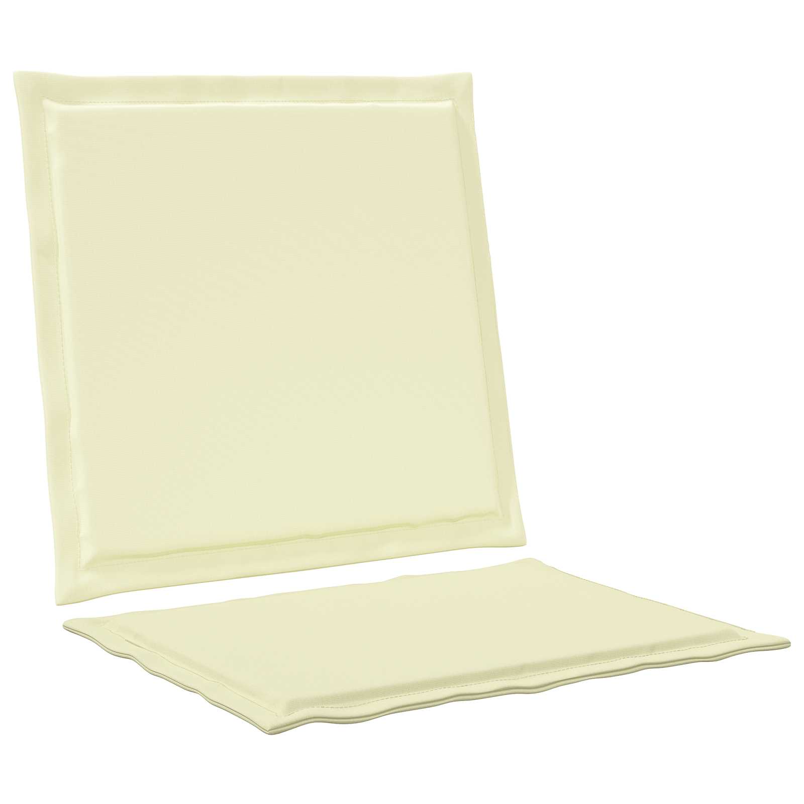 Sitz- und Rückenkissen 4 pcs Creme 47 x 45 x 2 cm Polyester