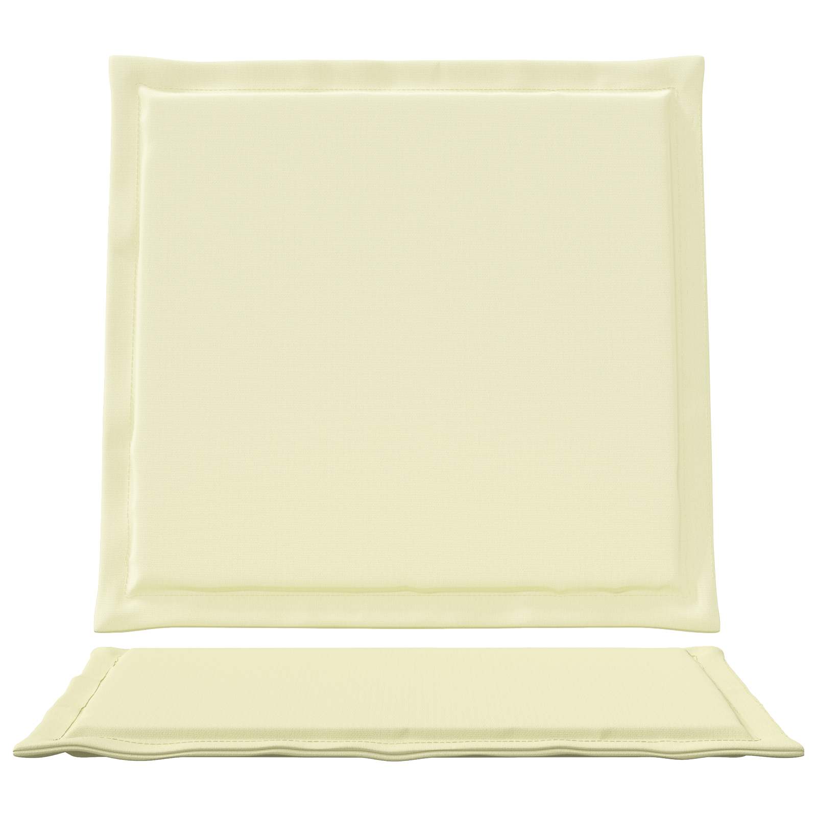 Sitz- und Rückenkissen 4 pcs Creme 47 x 45 x 2 cm Polyester