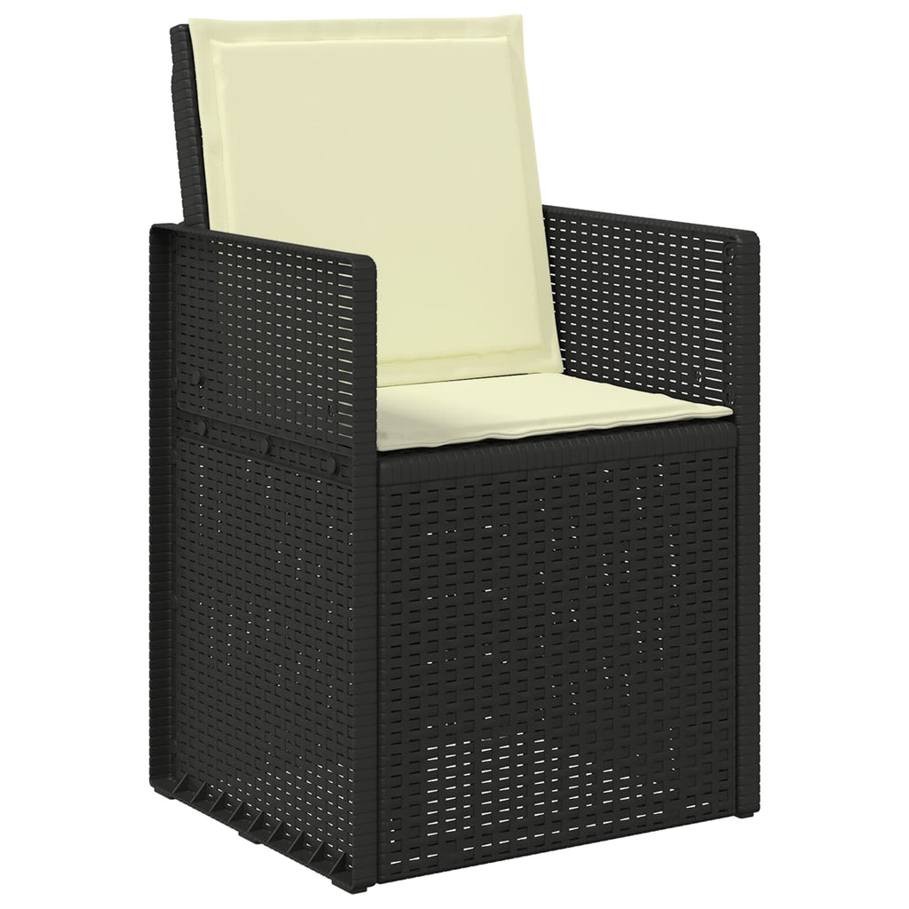 Sitz- und Rückenkissen 4 pcs Creme 47 x 45 x 2 cm Polyester
