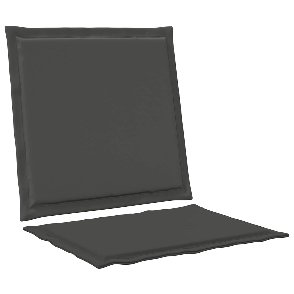 Sitz- und Rückenkissen 4 pcs Anthrazit 47 x 45 x 2 cm Polyester