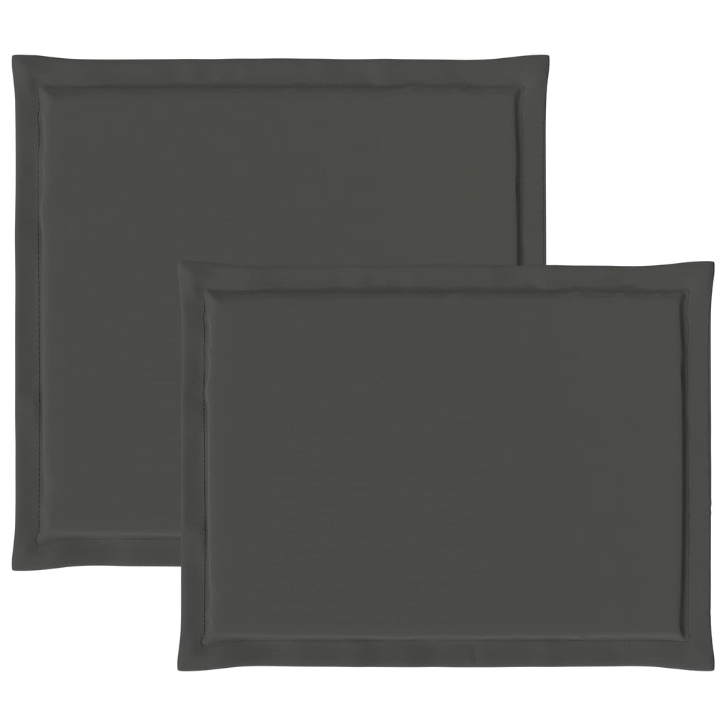 Sitz- und Rückenkissen 4 pcs Anthrazit 47 x 45 x 2 cm Polyester
