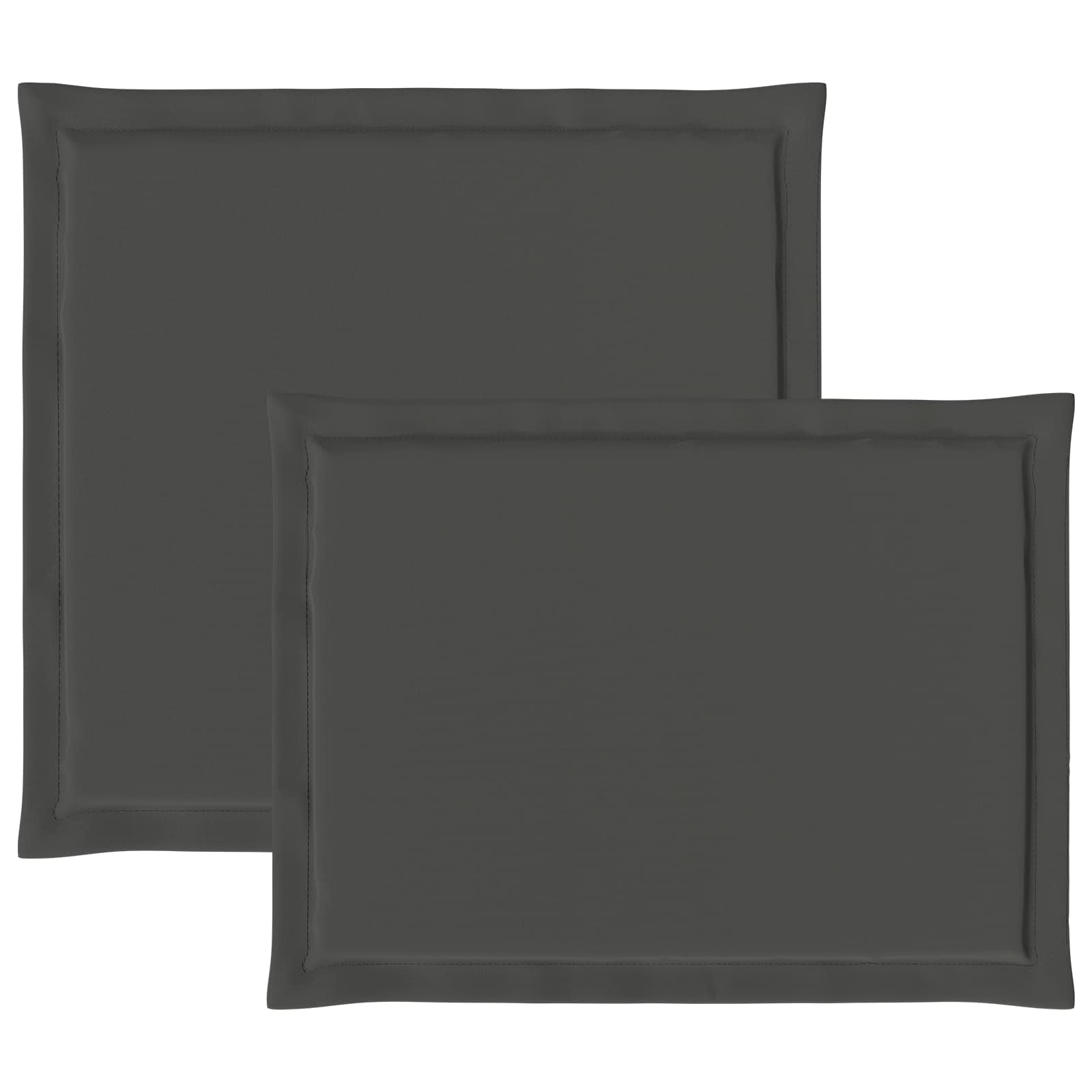 Sitz- und Rückenkissen 4 pcs Anthrazit 47 x 45 x 2 cm Polyester