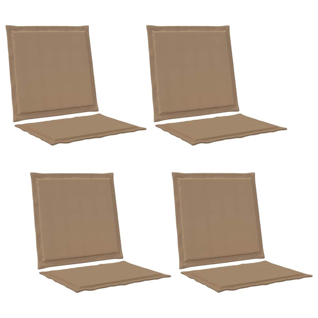 Sitz- und Rückenkissen 4 pcs Taupe 47 x 45 x 2 cm Polyester