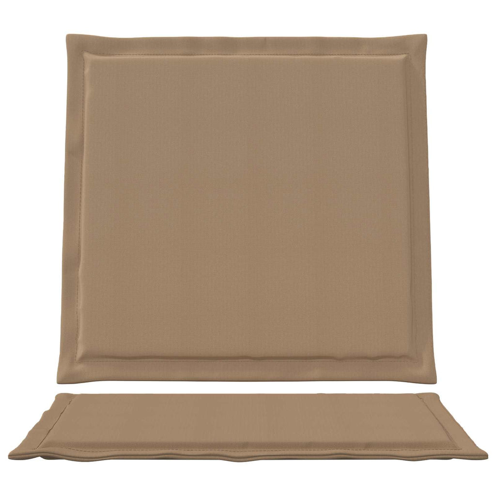 Sitz- und Rückenkissen 4 pcs Taupe 47 x 45 x 2 cm Polyester