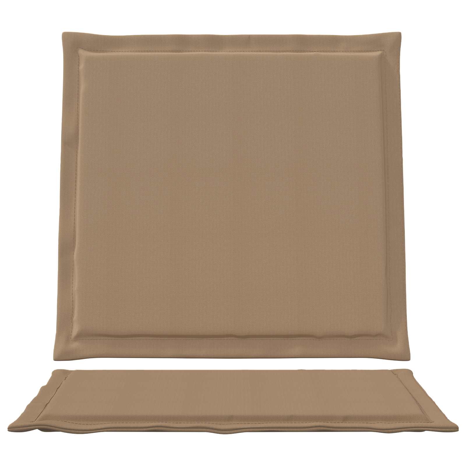 Sitz- und Rückenkissen 4 pcs Taupe 47 x 45 x 2 cm Polyester