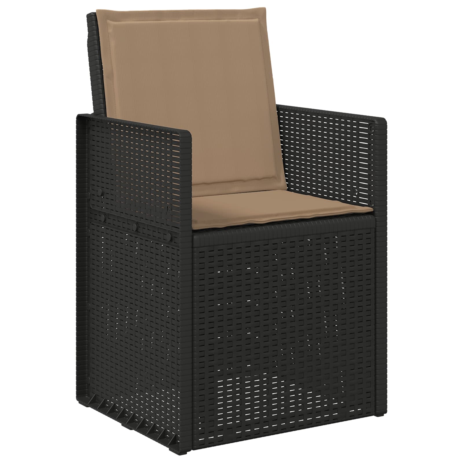 Sitz- und Rückenkissen 4 pcs Taupe 47 x 45 x 2 cm Polyester