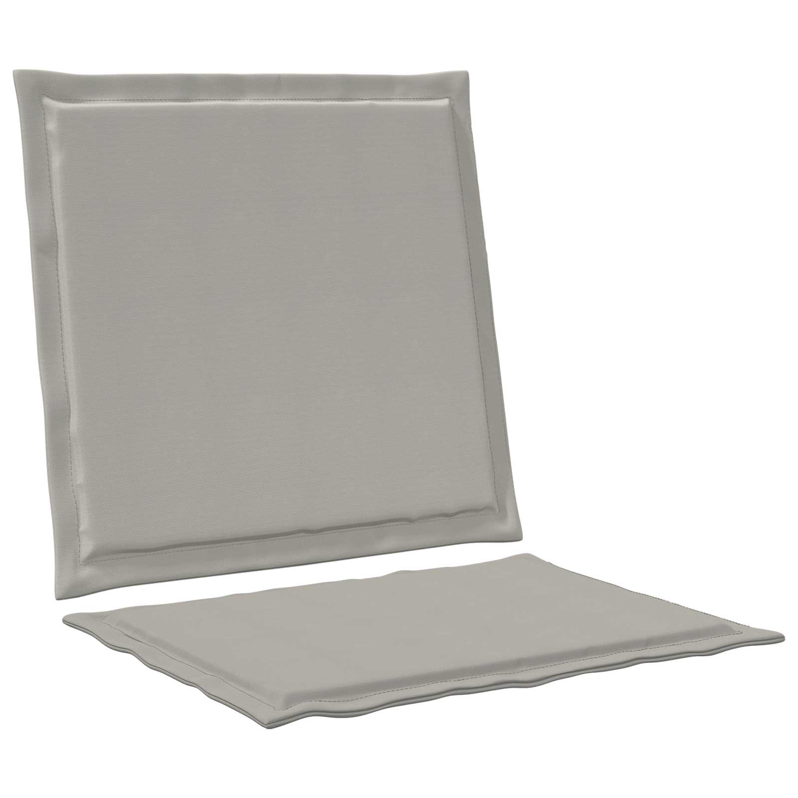 Sitz- und Rückenkissen 4 pcs Hellgrau 47 x 45 x 2 cm Polyester