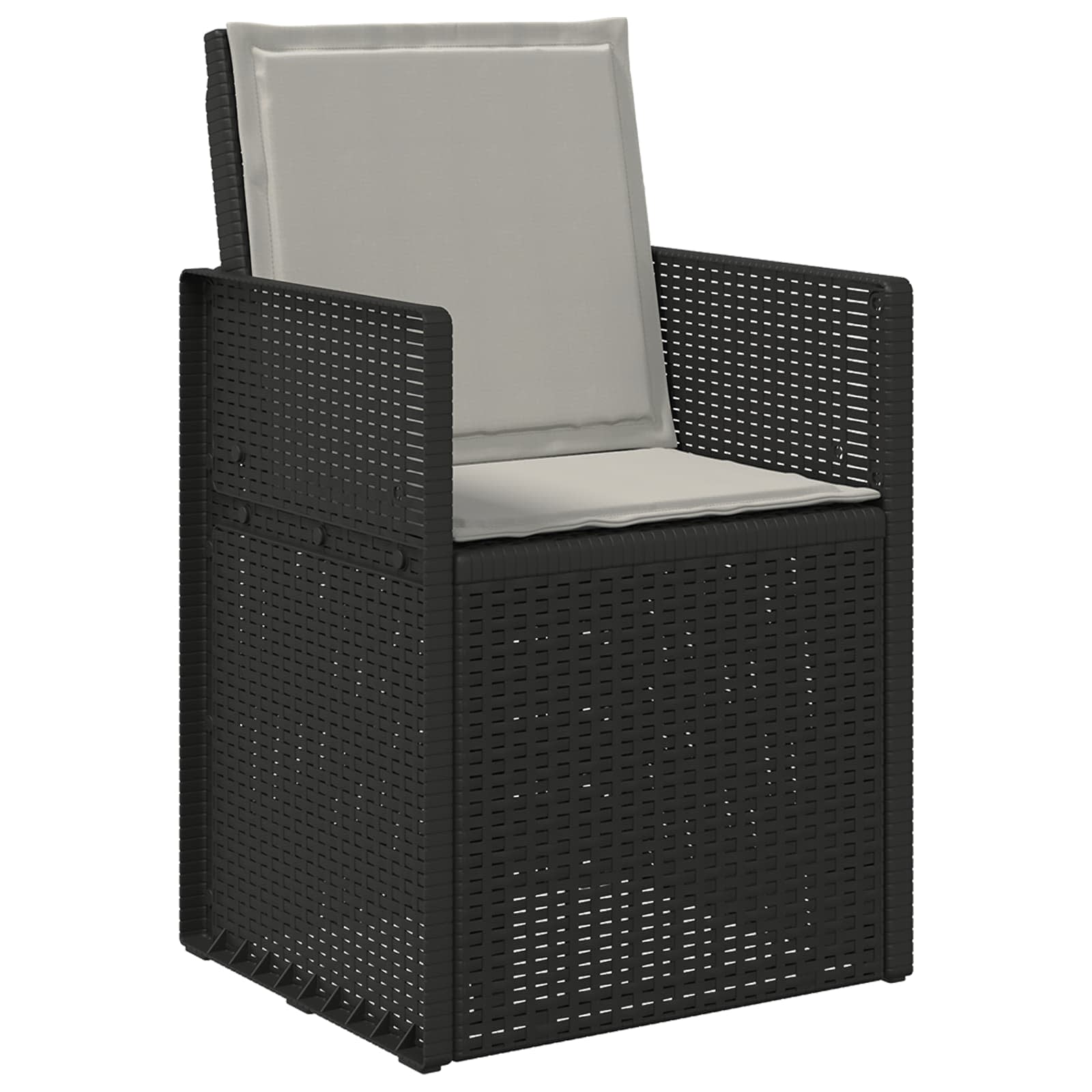Sitz- und Rückenkissen 4 pcs Hellgrau 47 x 45 x 2 cm Polyester
