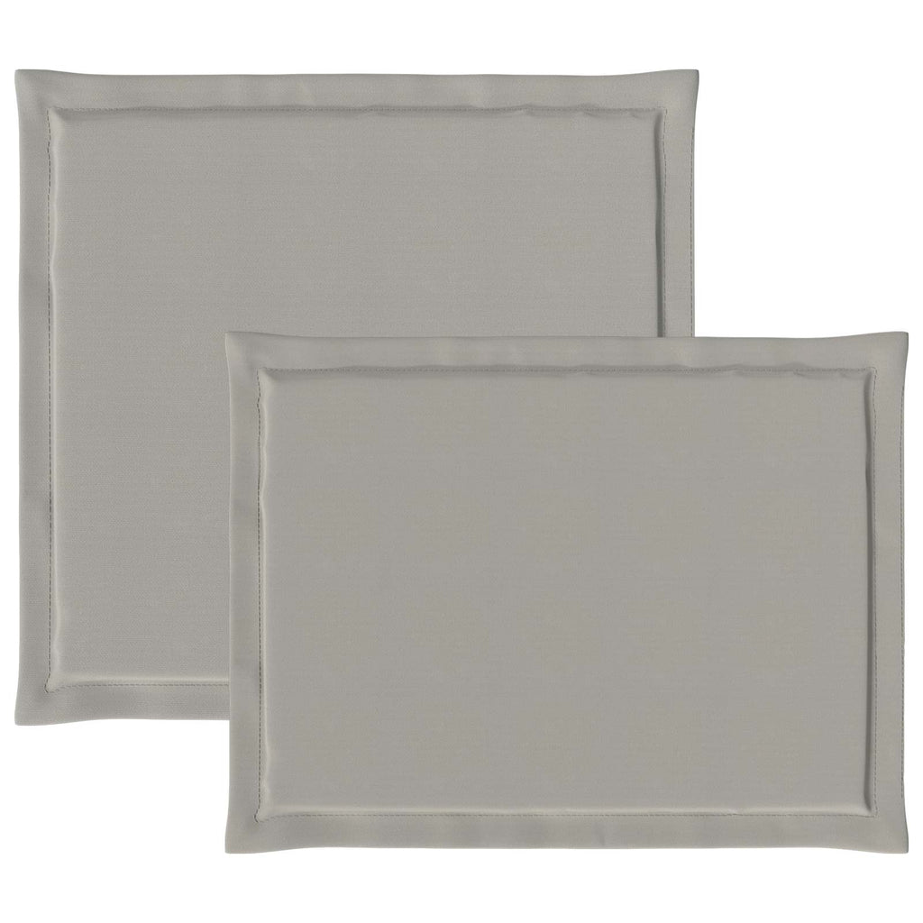 Sitz- und Rückenkissen 4 pcs Hellgrau 47 x 45 x 2 cm Polyester