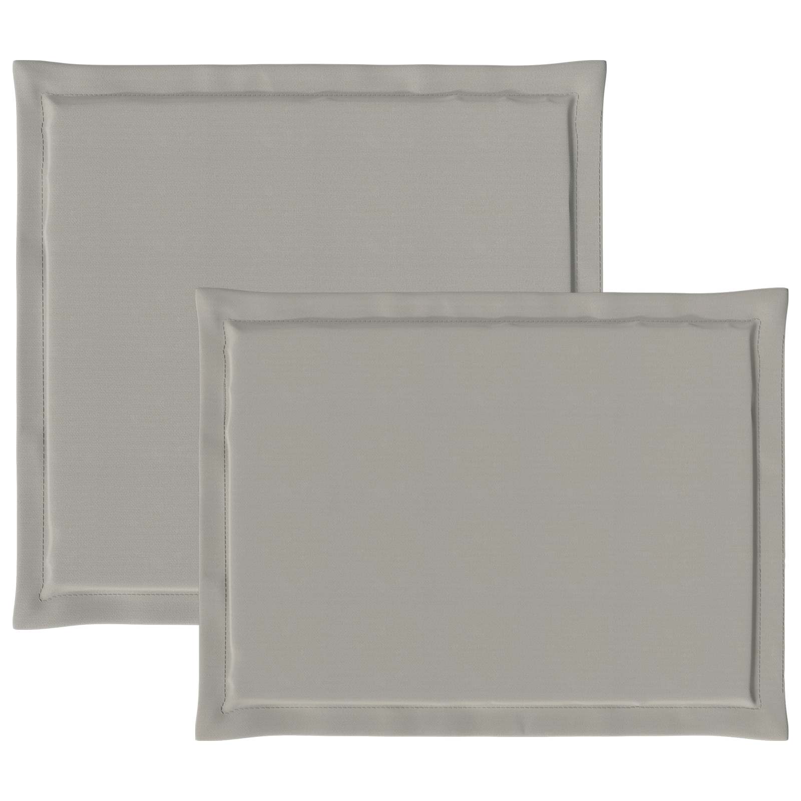 Sitz- und Rückenkissen 4 pcs Hellgrau 47 x 45 x 2 cm Polyester