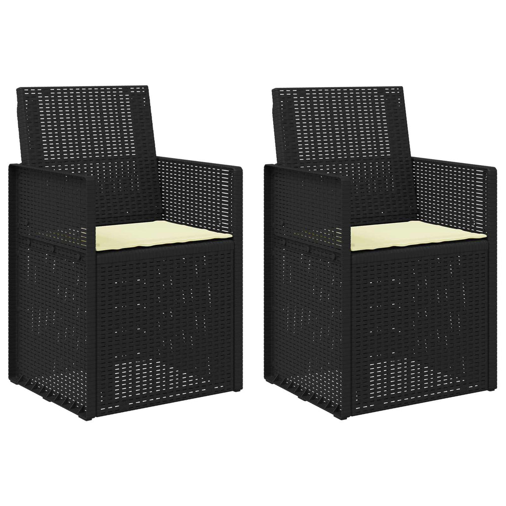 Garten Esszimmerstühle 2 pcs Anthrazit und Creme PP