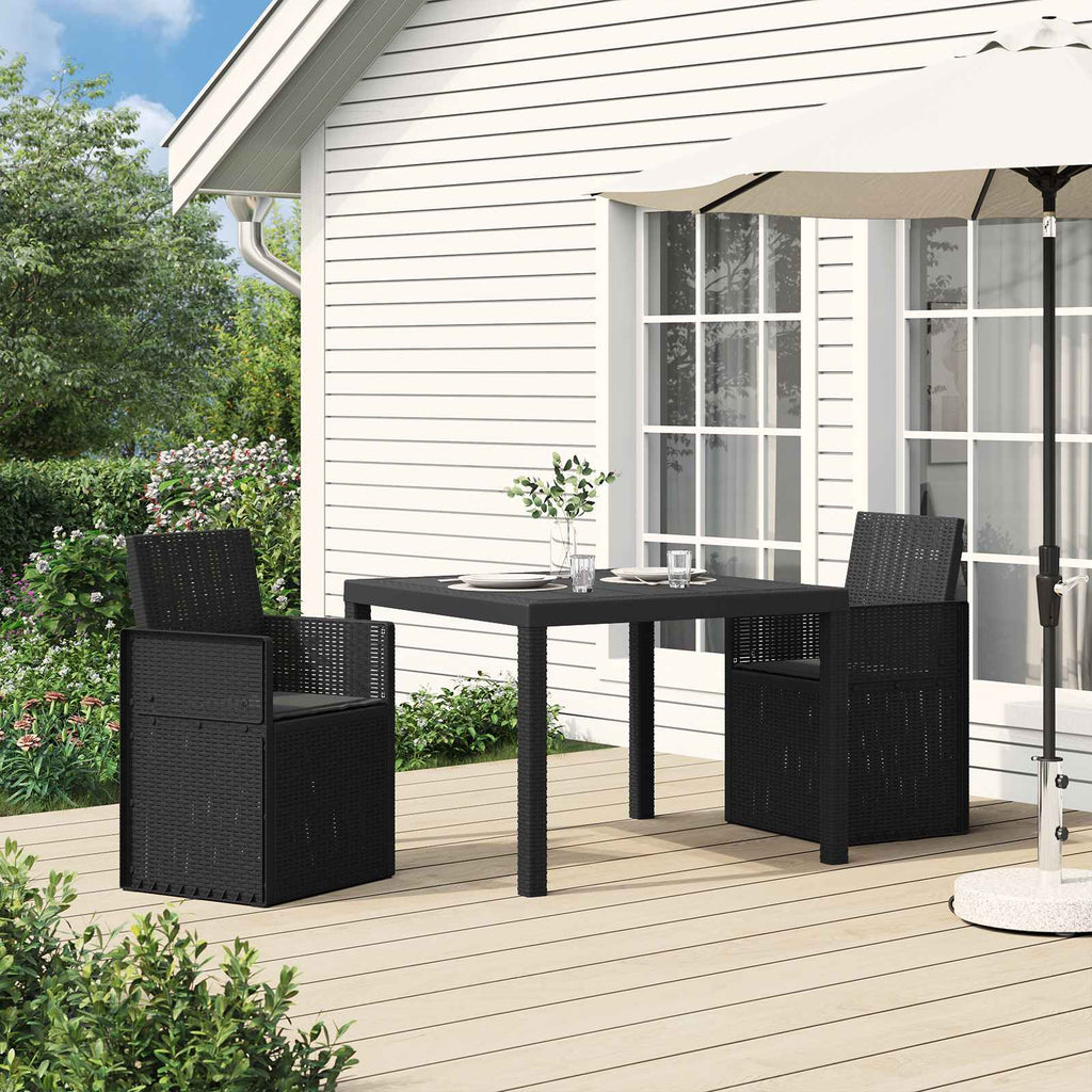 Garten Esszimmerstühle 2 pcs Anthrazit PP