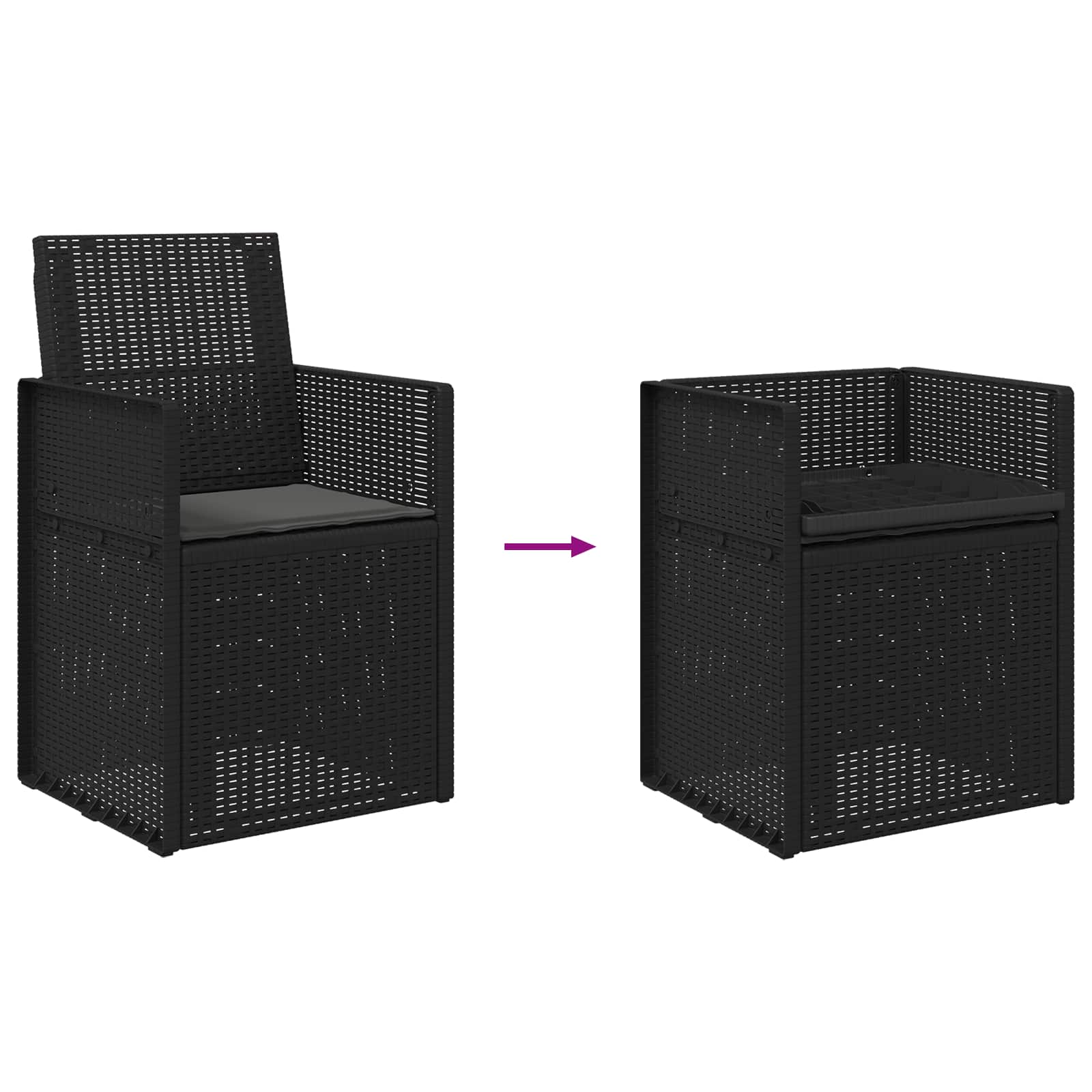 Garten Esszimmerstühle 2 pcs Anthrazit PP