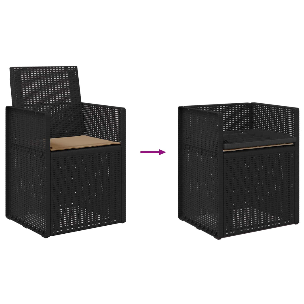 Garten Esszimmerstühle 2 pcs Anthrazit und Taupe PP