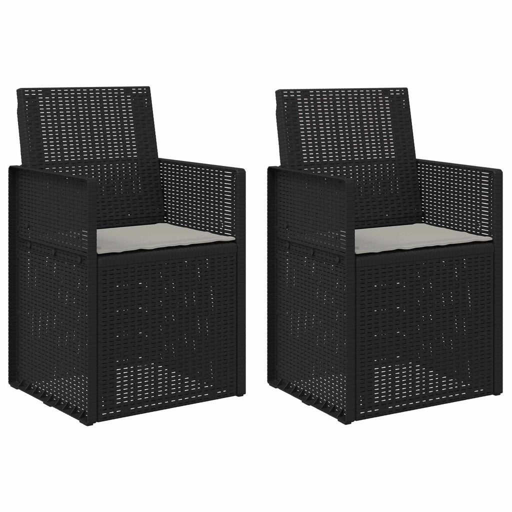 Garten Esszimmerstühle 2 pcs Anthrazit und Hellgrau PP