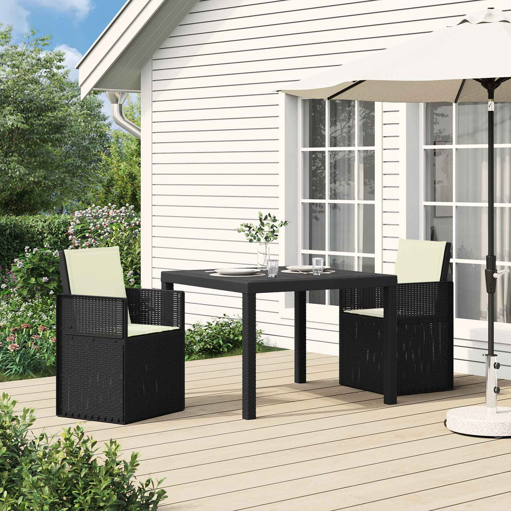 Garten Esszimmerstühle 2 pcs Anthrazit und Creme PP