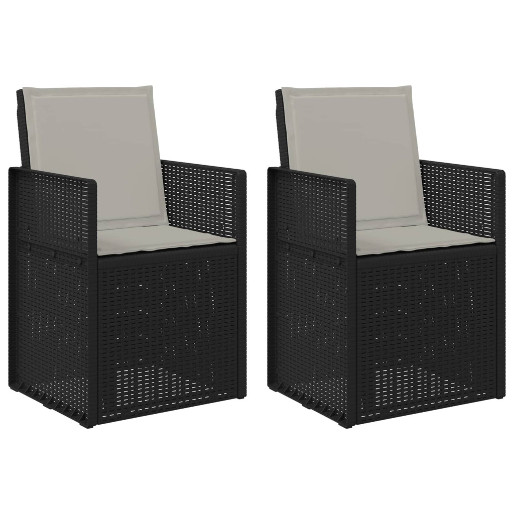 Garten Esszimmerstühle 2 pcs Anthrazit und Hellgrau PP