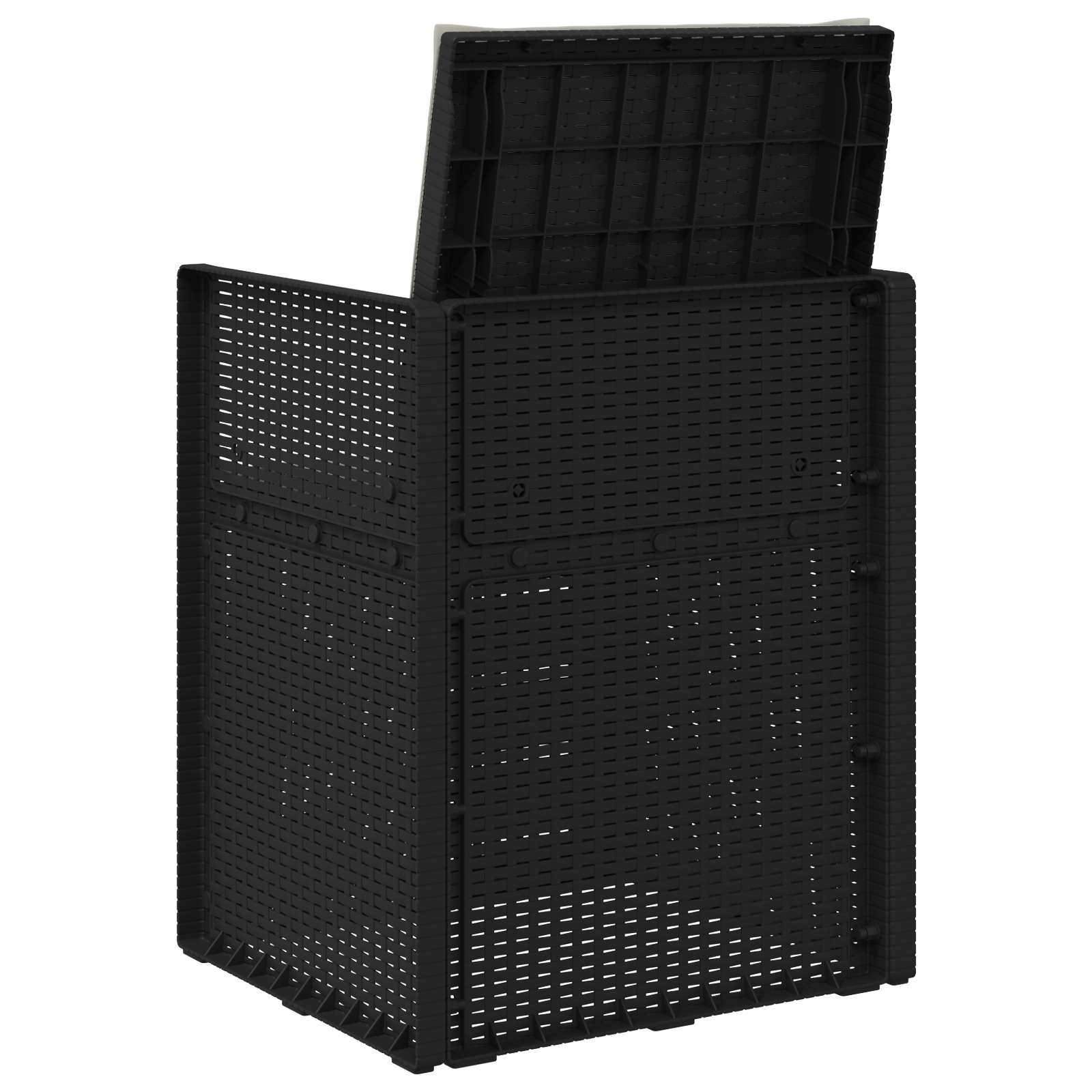 Garten Esszimmerstühle 2 pcs Anthrazit und Hellgrau PP