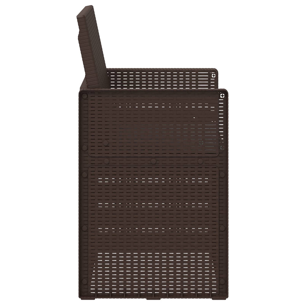 Garten Esszimmerstühle 2 pcs Braun und Anthrazit PP