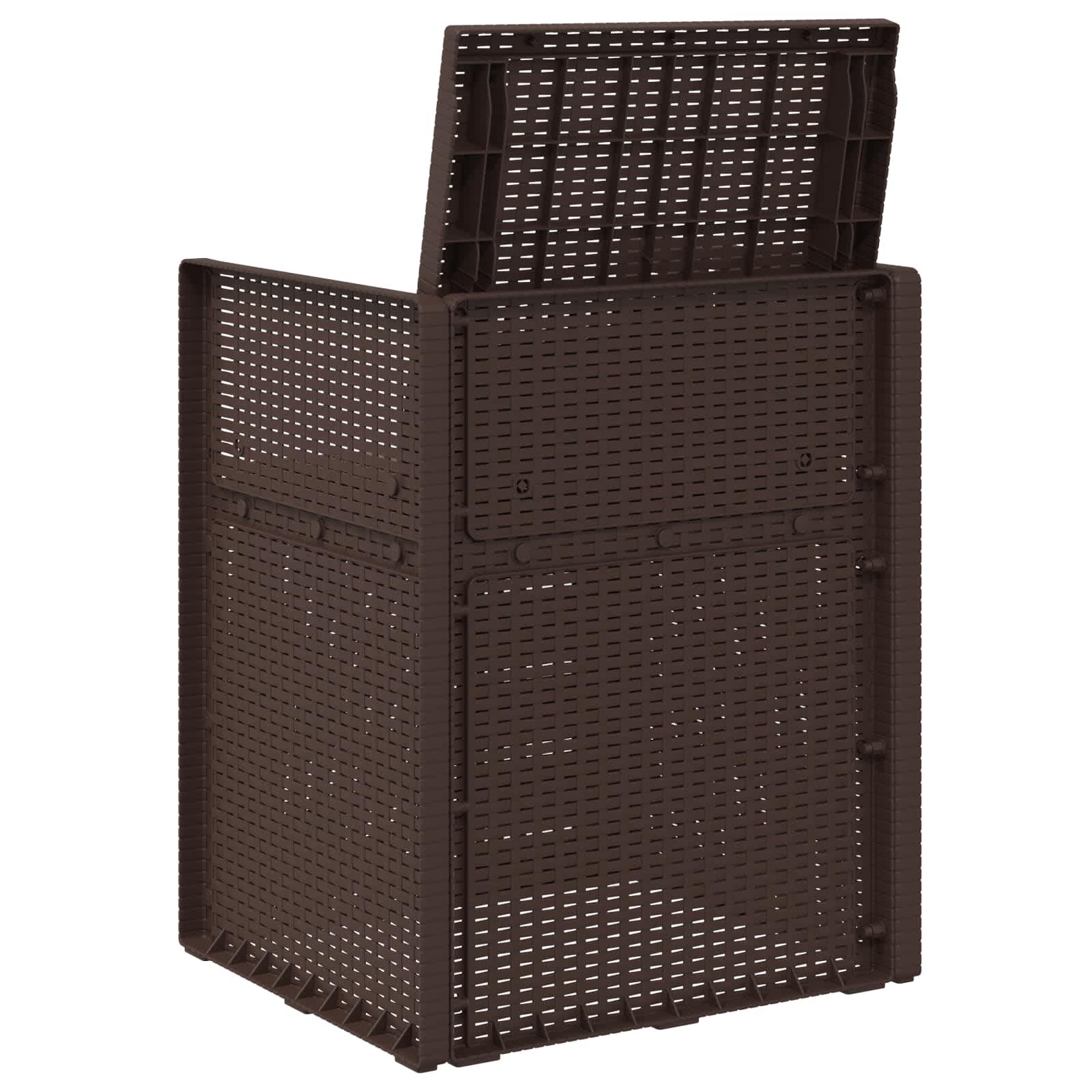 Garten Esszimmerstühle 2 pcs Braun und Taupe PP