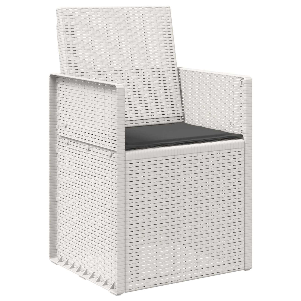 Garten Esszimmerstühle 2 pcs Weiß und Anthrazit PP