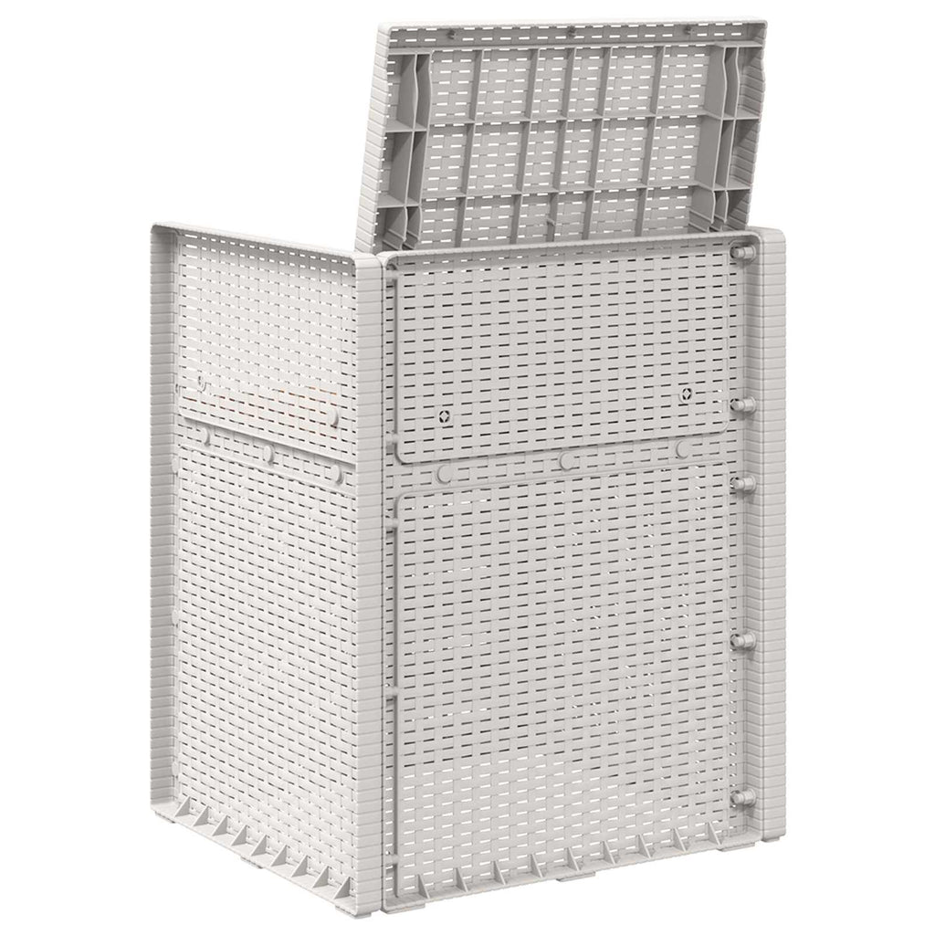 Garten Esszimmerstühle 2 pcs Weiß und Taupe PP